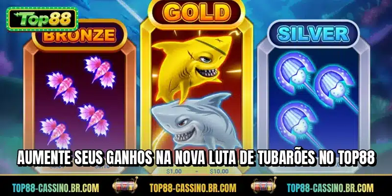 Aumente seus ganhos na nova Luta de Tubarões no TOP88