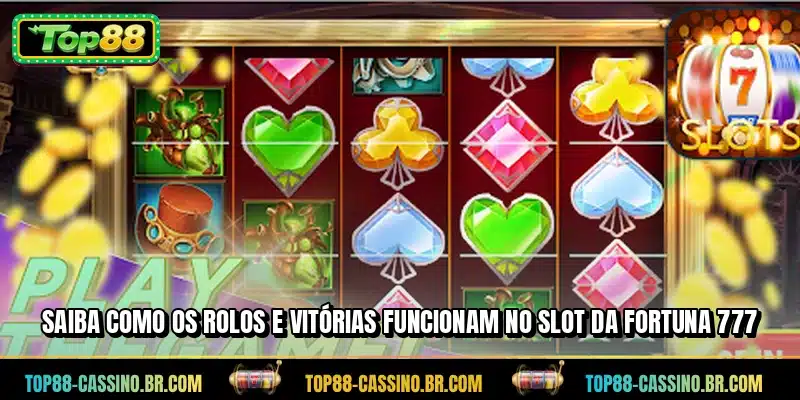 Saiba como os rolos e vitórias funcionam no Slot da Fortuna 777