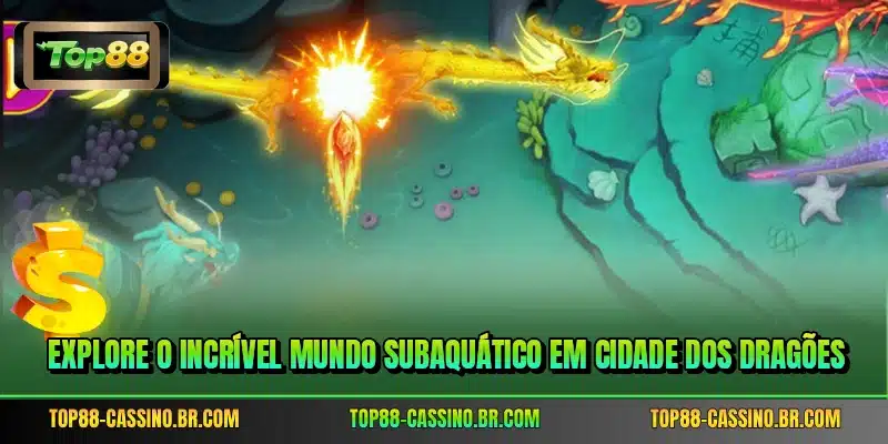 Explore o incrível mundo subaquático em Cidade dos Dragões