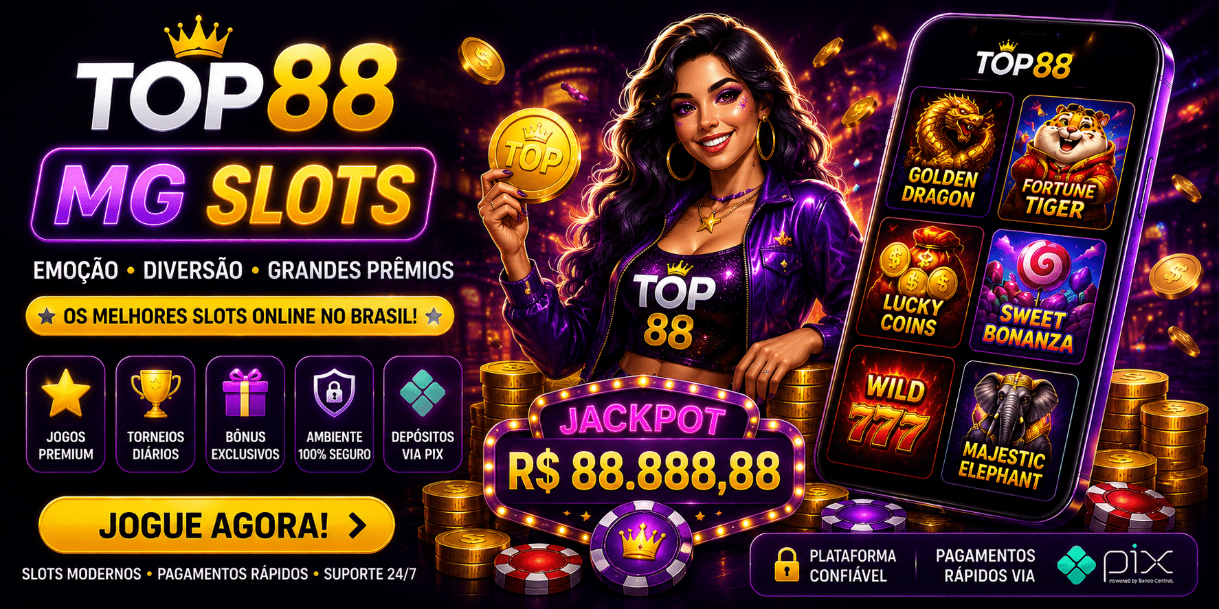 MG Slots da TOP88 com jackpots modernos e experiência mobile