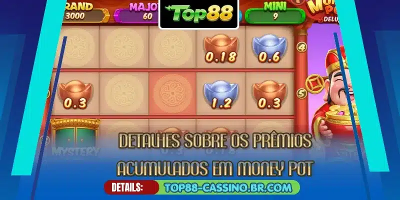 Detalhes sobre os prêmios acumulados em Money Pot